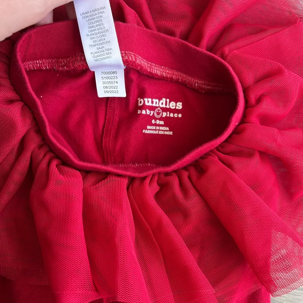 The Children’s Place Baby Girl Mesh TuTu Ruffle Legging Red Size: 6-9 Month